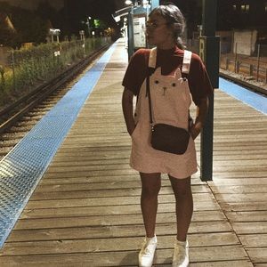 Lazy Oaf Kitty Overalls Medium