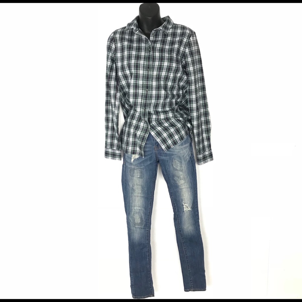 Madewell Long Sleeve Plaid Flannel Shirt