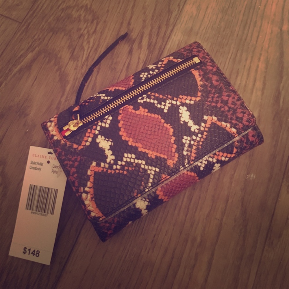 Elaine Turner python crossbody. Brand new. Tag