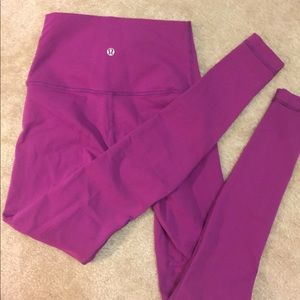 Magenta High Waisted Lululemmon Wunder Unders