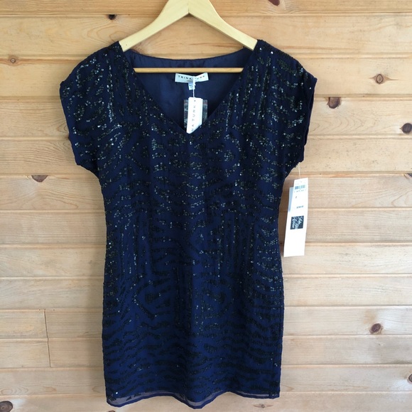 Trina Turk Navy Sequin Dress NWT - Picture 5 of 7