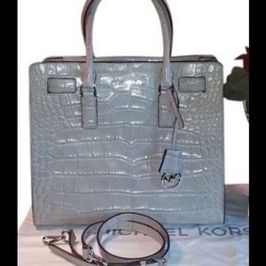 Michael Kors Large Dillon Croc Satchel