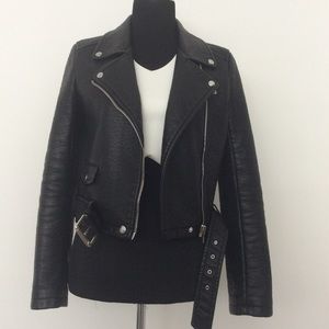 Pre-owned ZARA Moto jacket (Faux Leather)