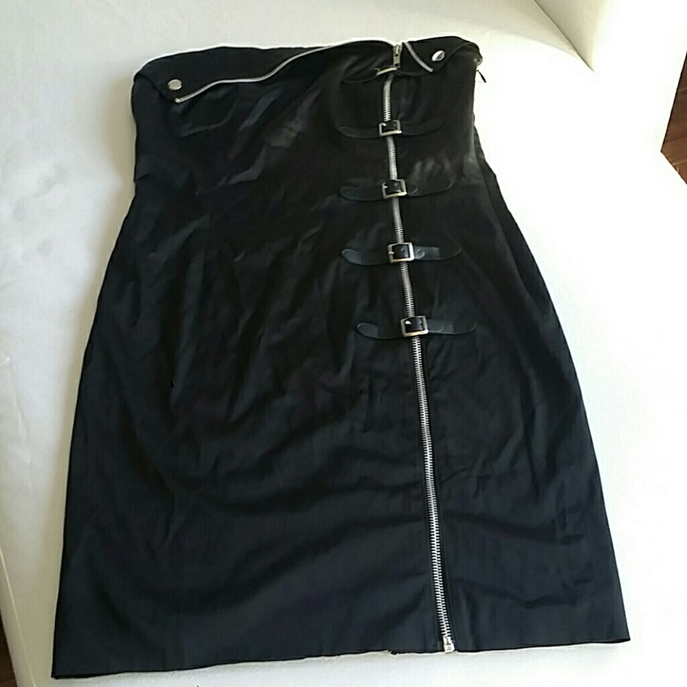 SUPER SEXY designer bondage zipper and belts dress