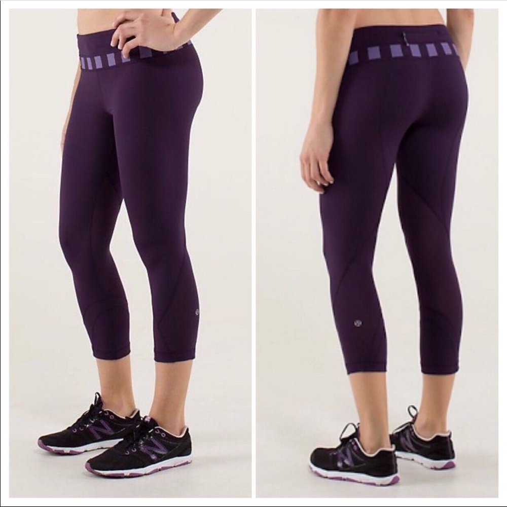 Lululemon Inspire Crop deep zinfandel