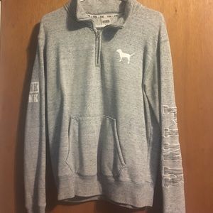 Victoria’s Secret Pink Grey Half Zip