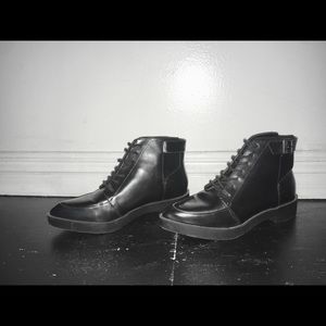 Goth ankle lace pointed shoes