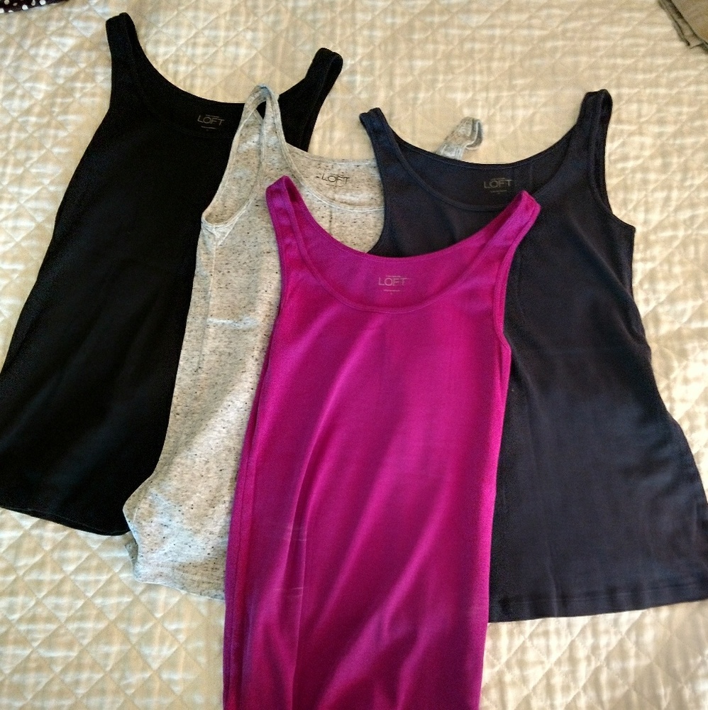 Bundle of 4 loft tank tops