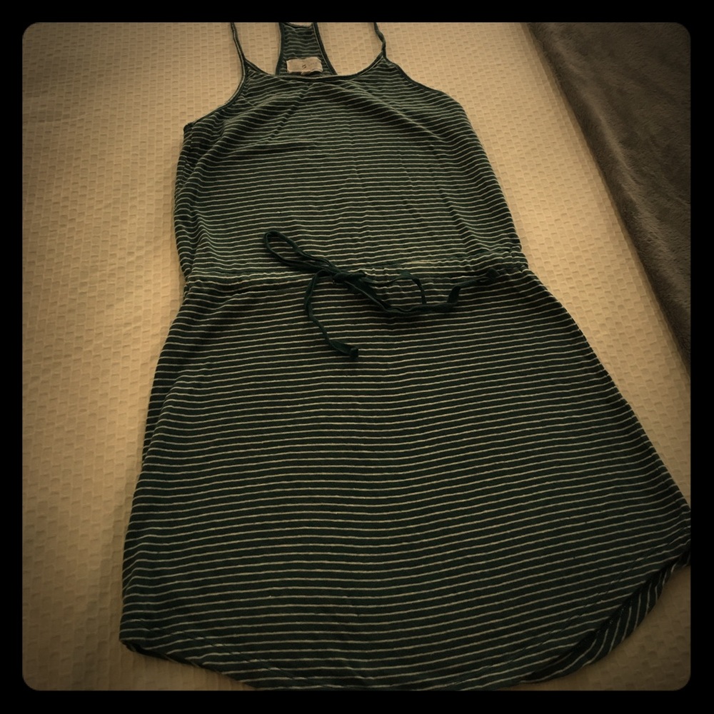 Lou & Grey Striped Green Casual Dress