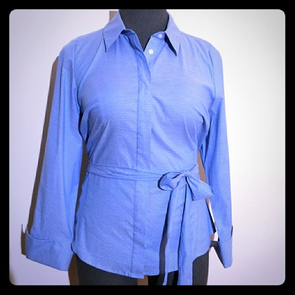 Lane Bryant Tops - 🆕Light Blue Woven Blouse