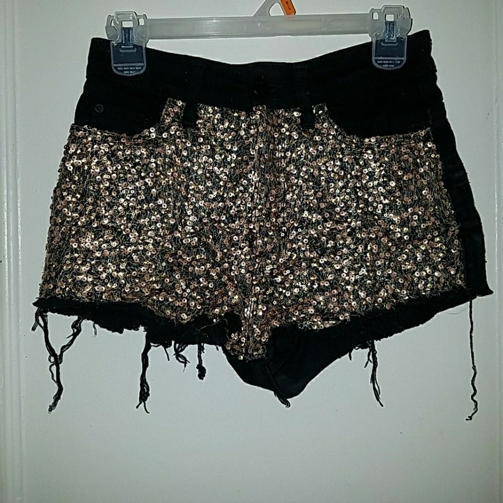 Gold Sequin Shorts