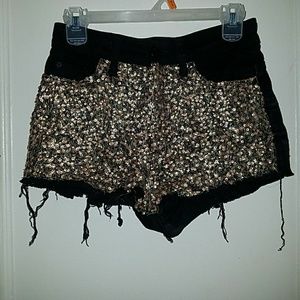 Gold Sequin Shorts
