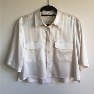 Equipment silk crop button down