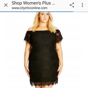 City Chic Black Lace Dress