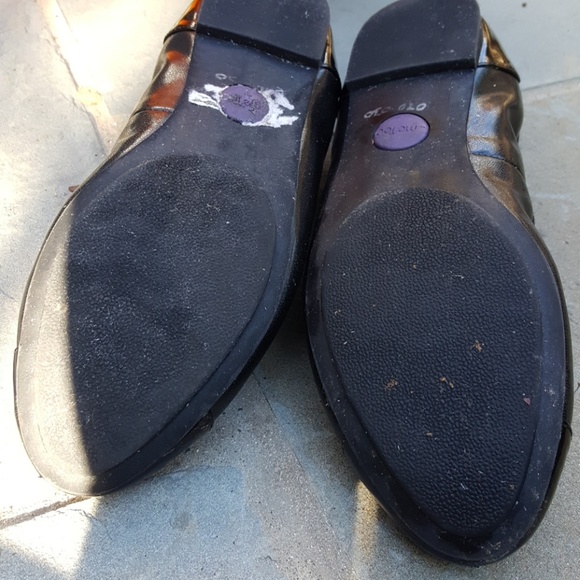 black patent cap toe ballet flats slides - Picture 3 of 4