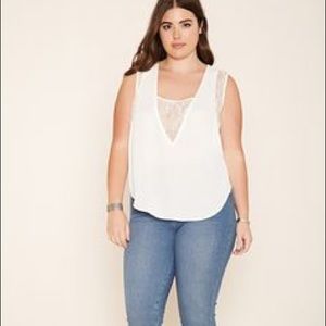 White Forever 21 Plus Top