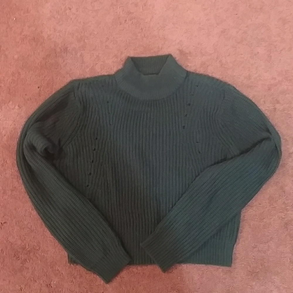 Aqua colored Crop sweater