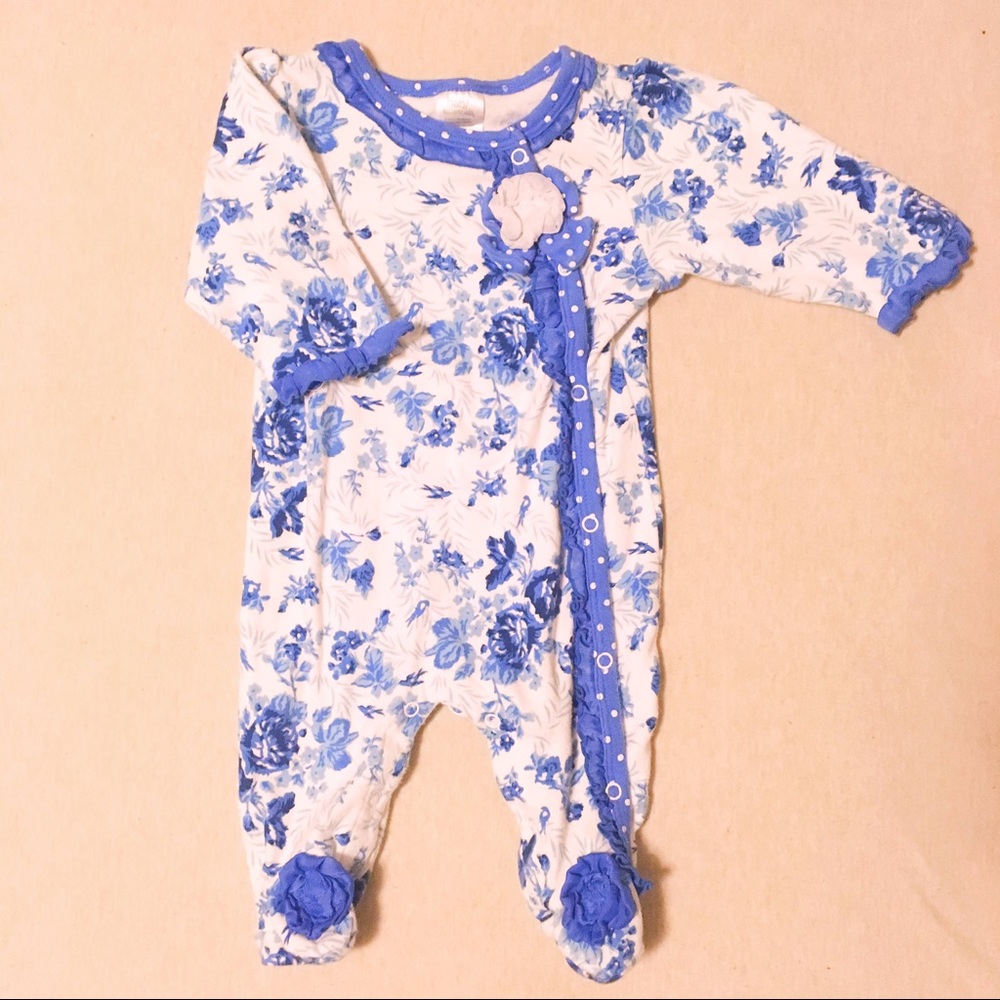 Florals and Ruffles Footie