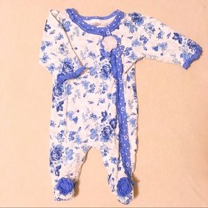 Florals and Ruffles Footie