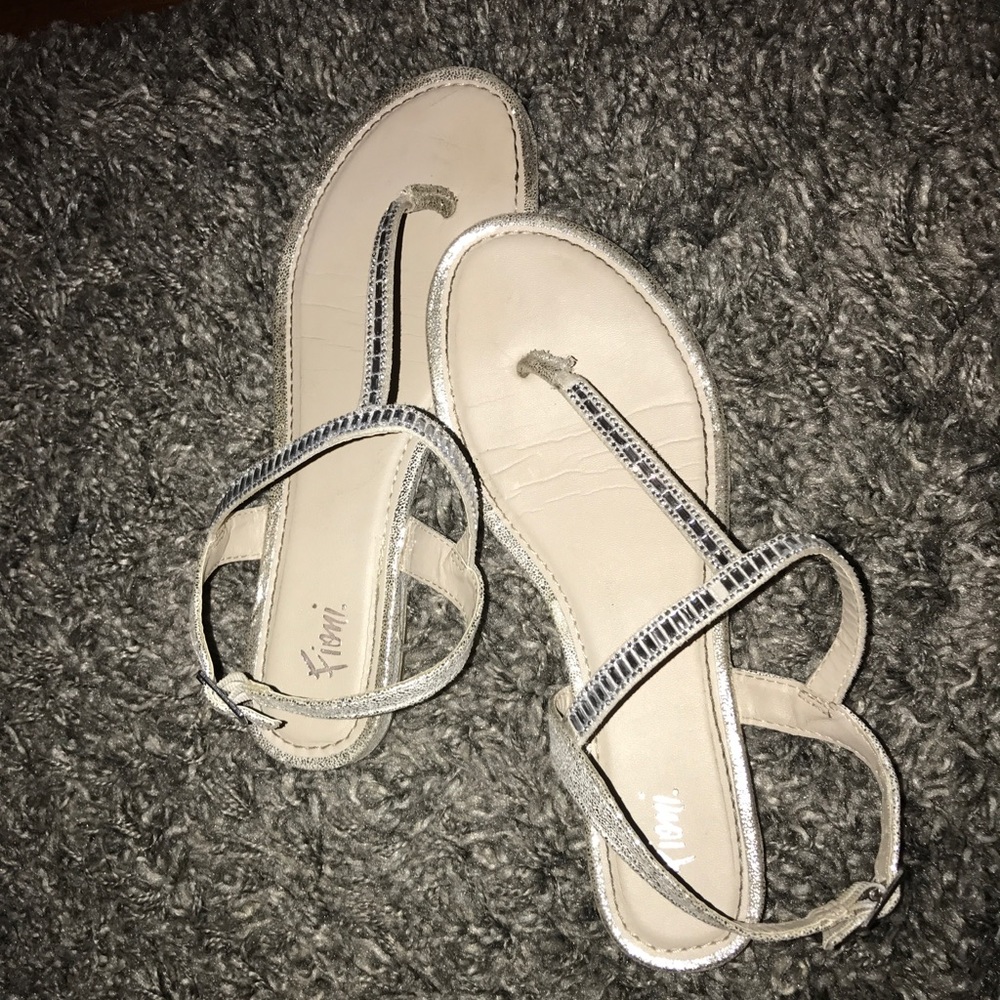 silver sandals