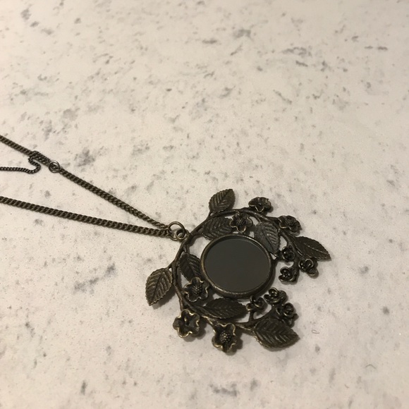 Mirror Pendant Long Necklace - Picture 2 of 5