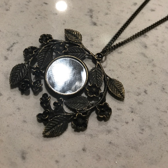 Mirror Pendant Long Necklace - Picture 5 of 5