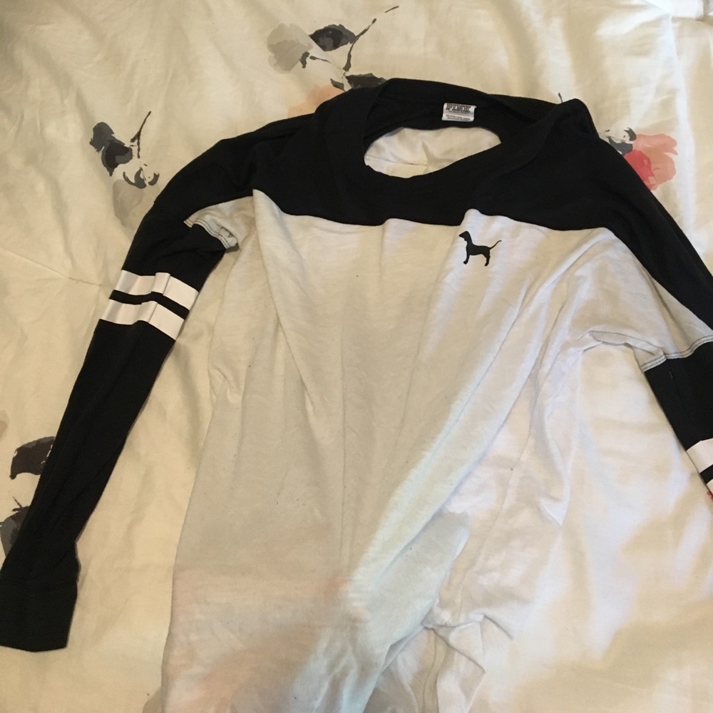 Vs pink varsity tee