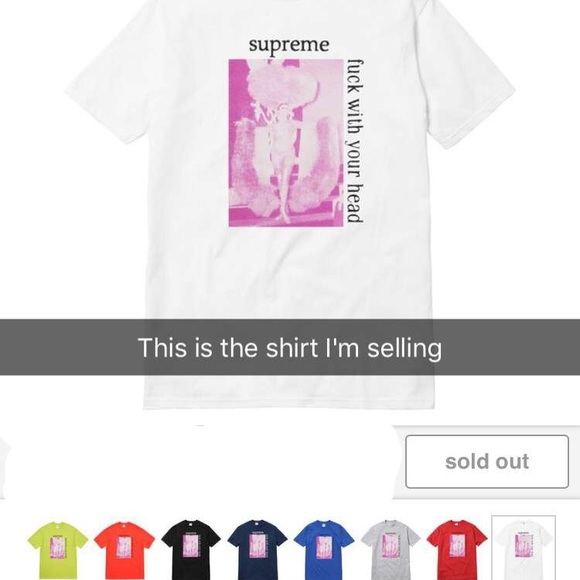 Supreme F with your head T-shirt - Picture 2 of 2