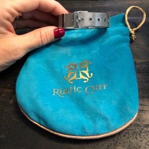 Rustic Cuff Silver Mesh