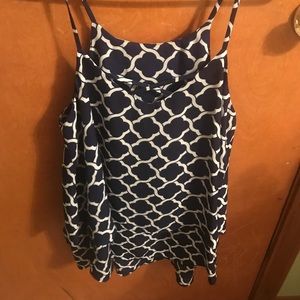 Blue and white tank