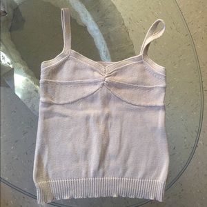 NWOT Beige top with some gold on upper stitching