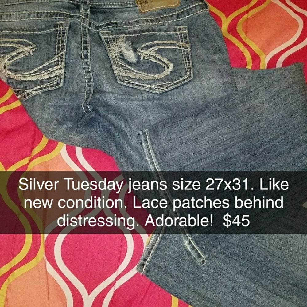 Silver Tuesday jeans size 27 x 31