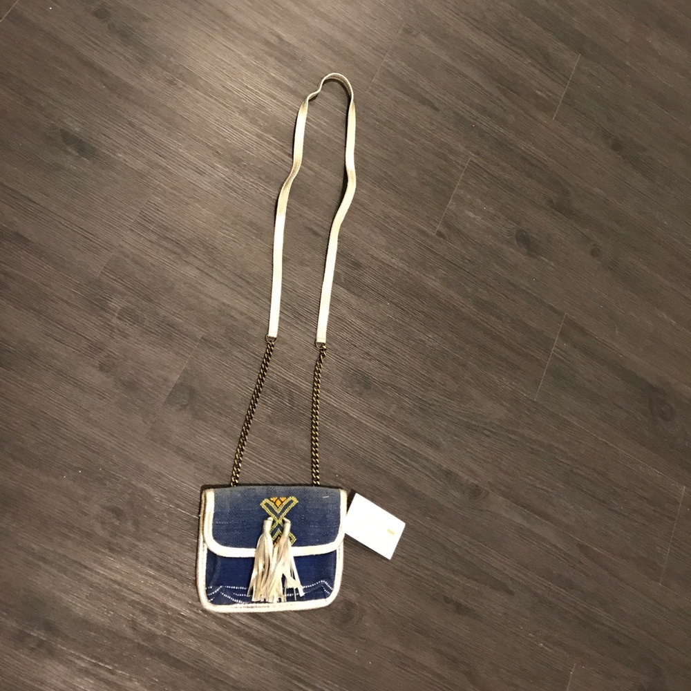 Cross Body Bag with Metallic Leather Tassels