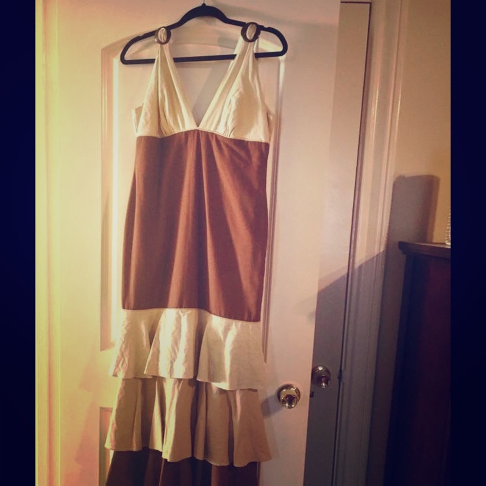 Spanish ruffled linen dress