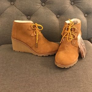 TOMS wedge booties - brand new