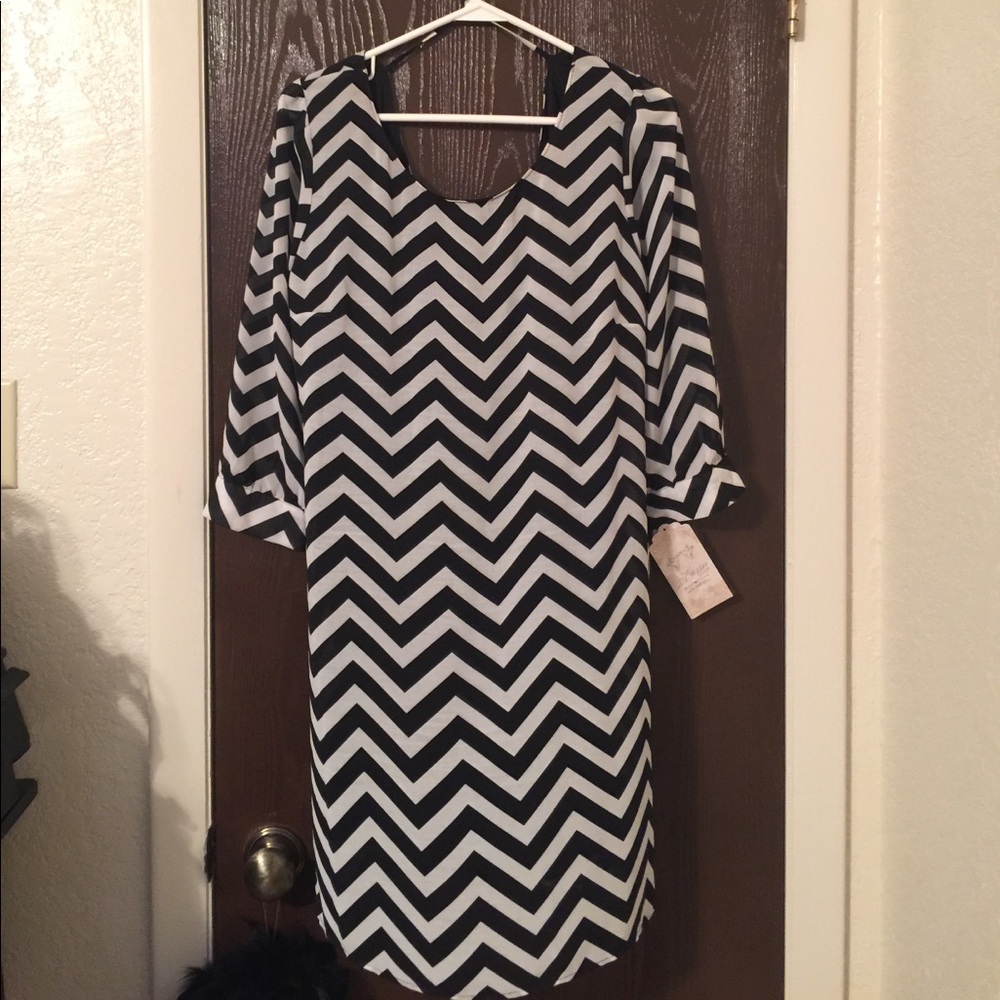 Chevron print dress