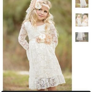 Fancy Pants Toddler 3T Flower Girl Dress & Sash