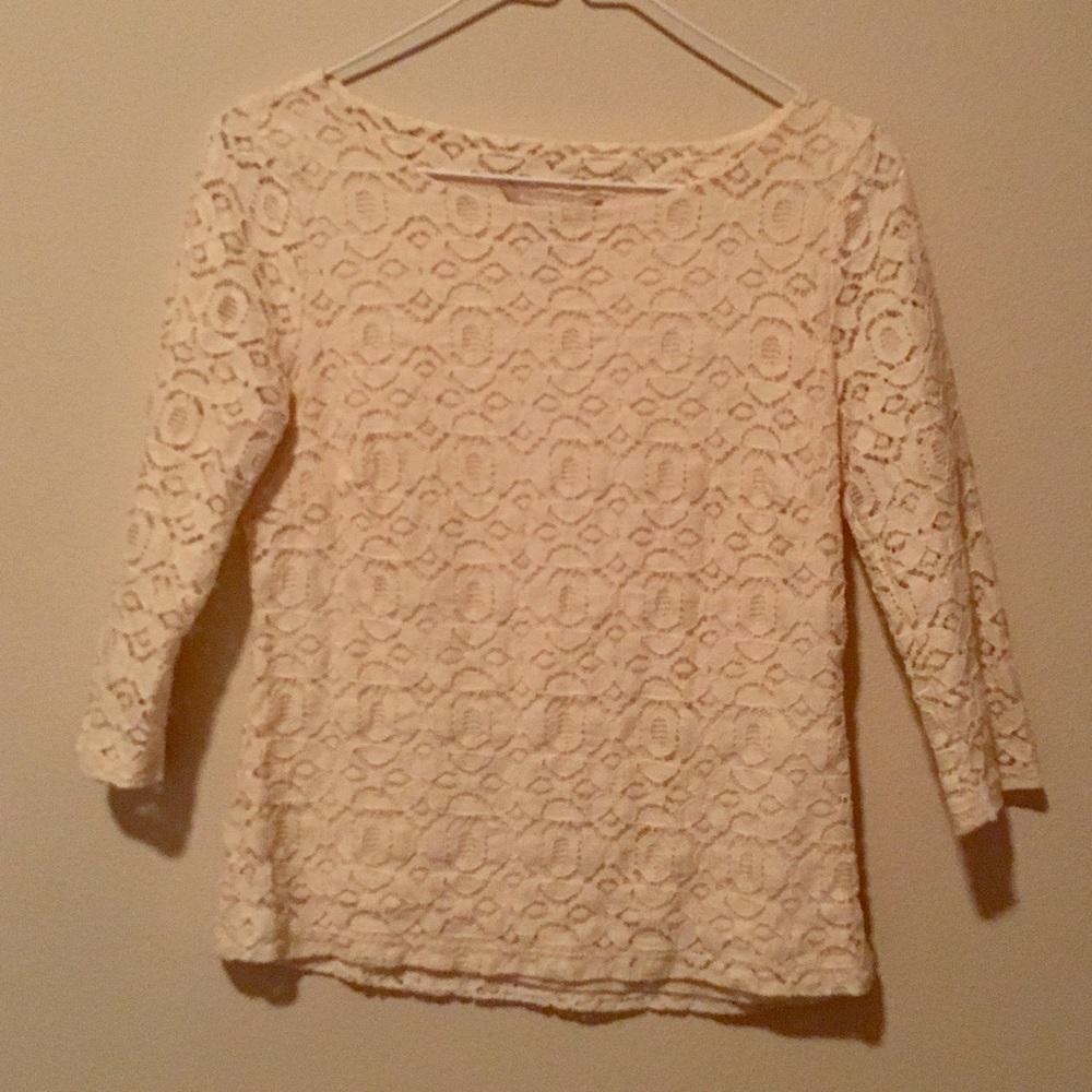 Banana Republic Textured Scoop Neck Top