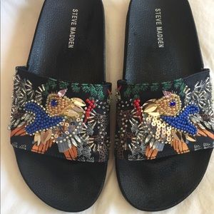 steve madden beaded slides