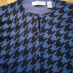 Liz Claiborne Vintage Hounds Tooth Cardigan