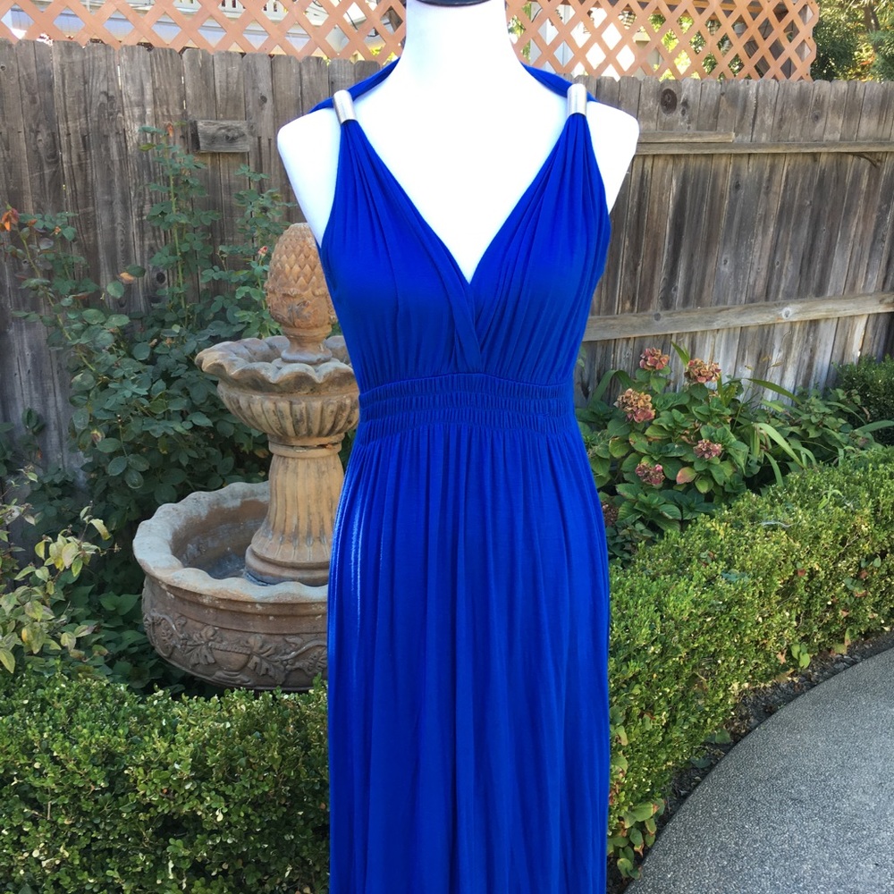 Surplice Bodice Maxi Metal Hardware Strap