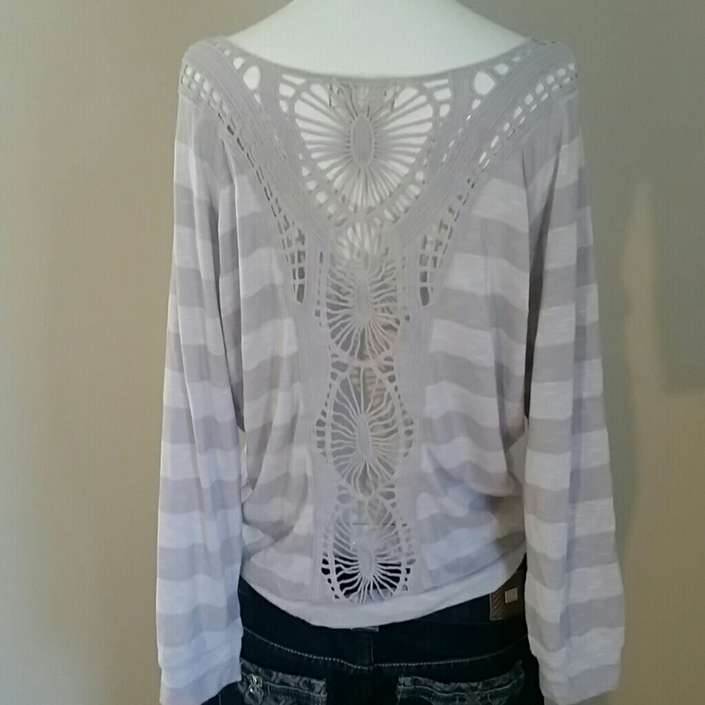 Lace back shirt