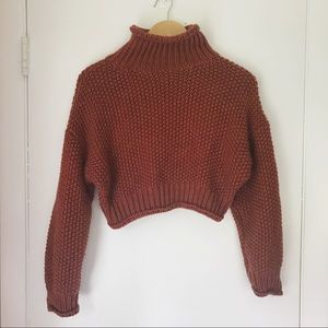 ROMWE Cropped Mock NeckSweater