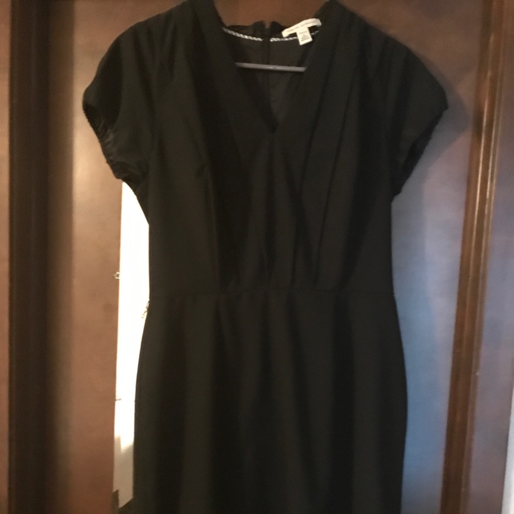 Black dress past knee classy