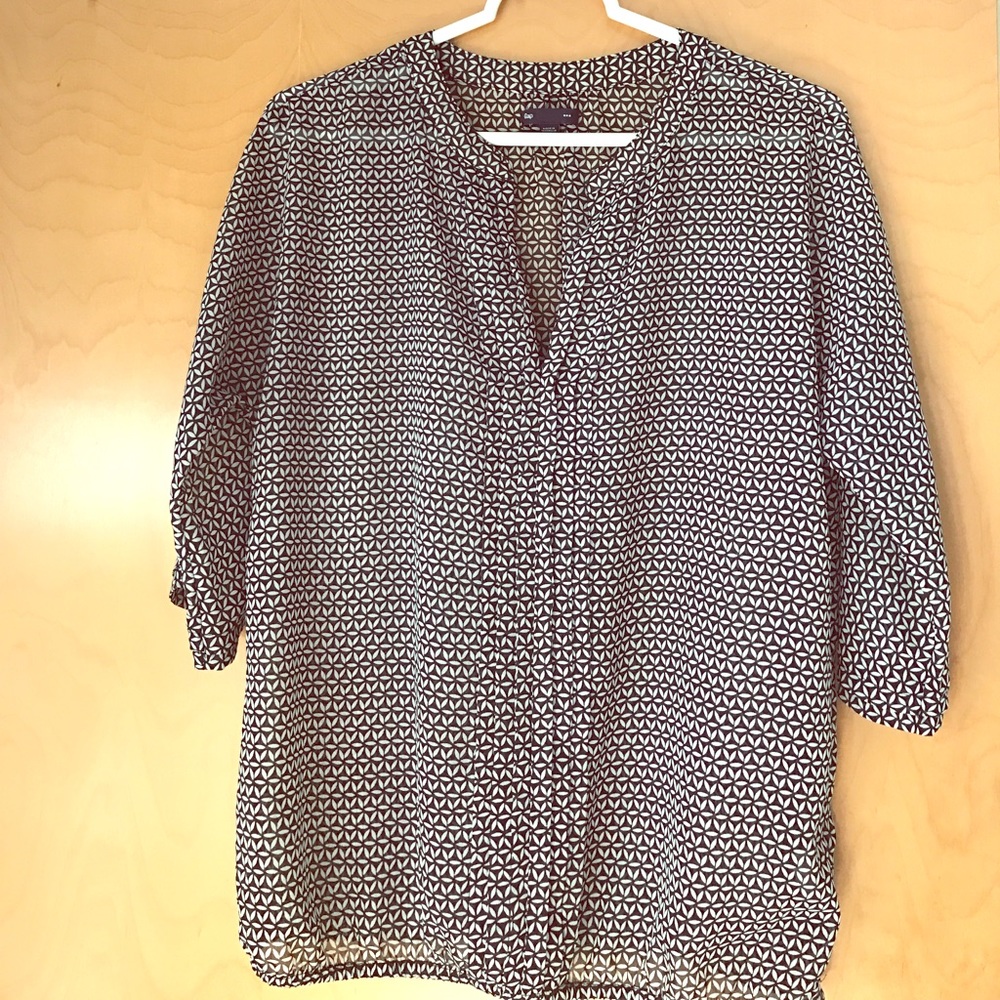 Flowered 3/4 sleeve Blouse