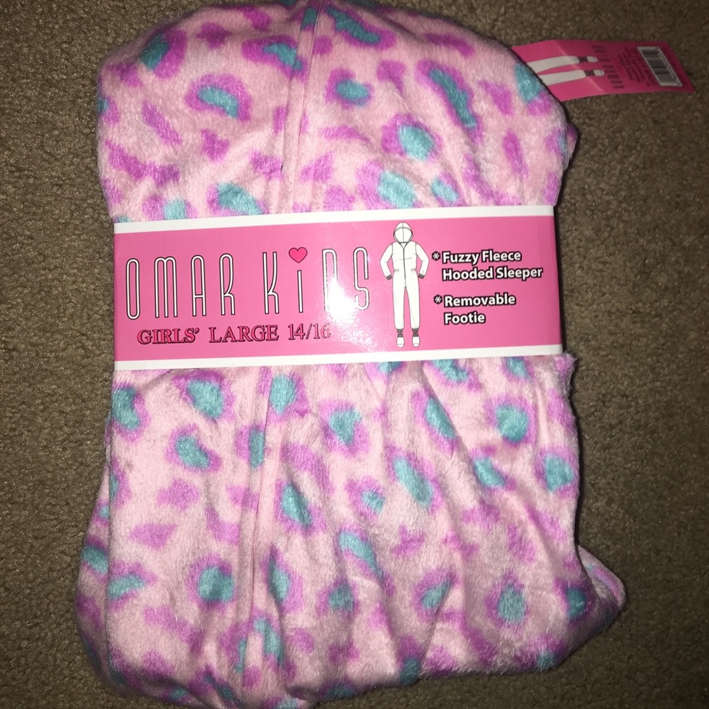 NWT OMAR KIDS removable feet pjs. Size 14/16 - Picture 1 of 4