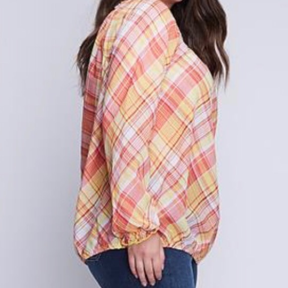 NWOT Lane Bryant Sheer Peasant Blouse 22/24 - Picture 3 of 3