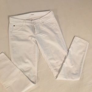 EUC HUDSON Collin Flap Skinny Jeans - WHITE