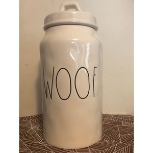 Rae Dunn “Woof” Dog Treat Jar 🐶