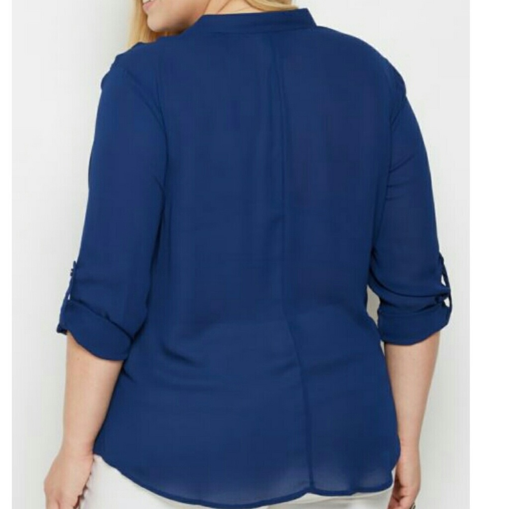 HOST PICK ~ NWT 1X 2X 3X Strappy Shoulder Blouse - Picture 2 of 2